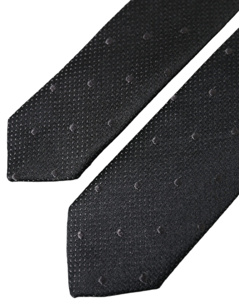 Men Black 100% Silk Fantasy Classic Men Tie