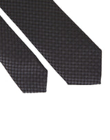 Black Patterned 100% Silk Adjustable Men Tie