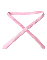 Pink Solid Silk Adjustable Tie Men