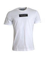 White Cotton DG Applique Men Casual T-shirt