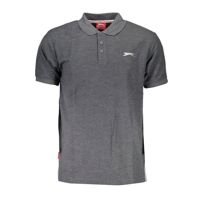 Gray Cotton Polo Shirt