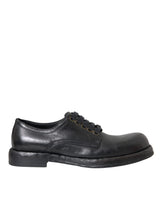 Black Horse Leather Derby Men Dress Shoes