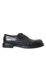 Black Horse Leather Derby Men Dress Shoes