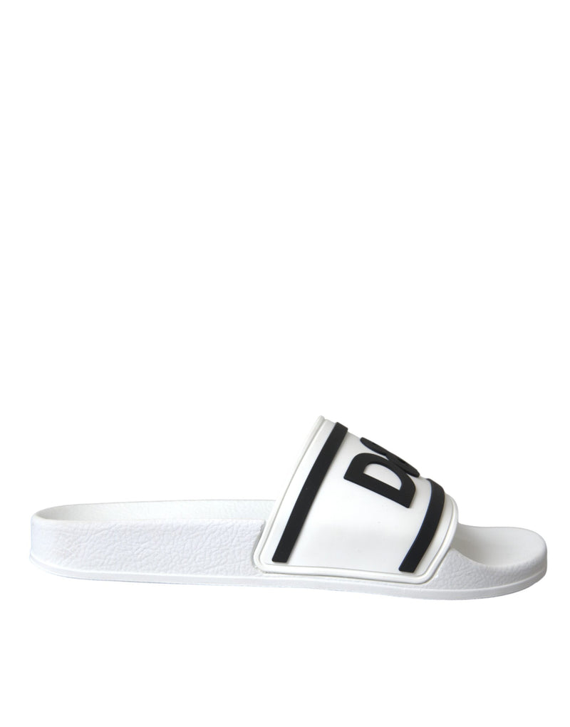 White Black Sandals Rubber Beachwear Shoes