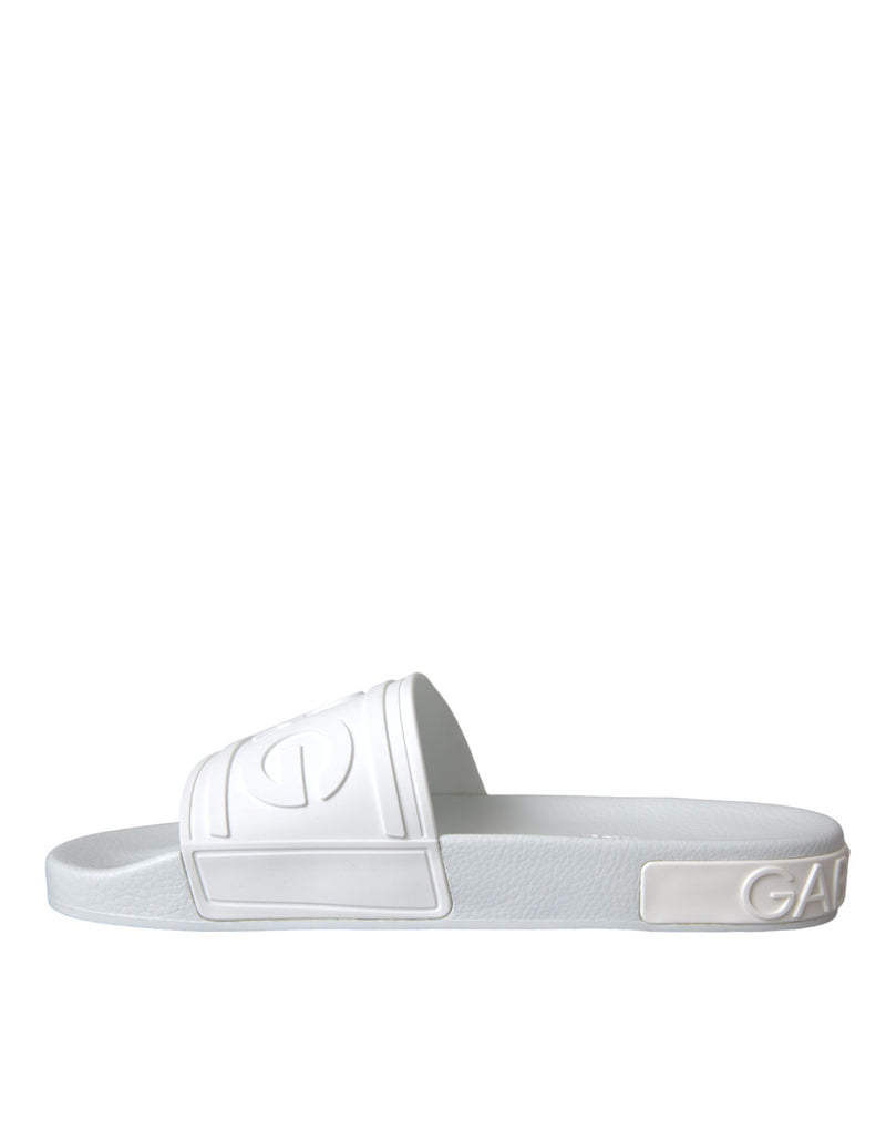 White Rubber Slides Sandals Beachwear Shoes