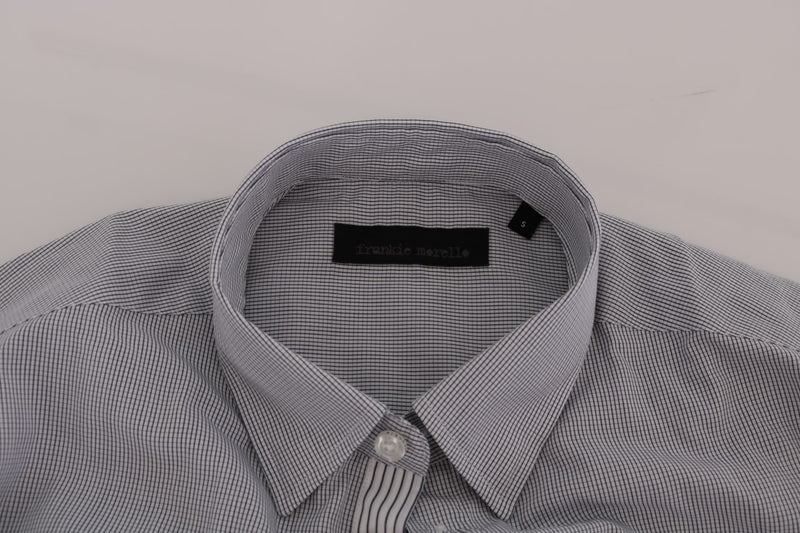 Camisa informal a cuadros azul y elegante