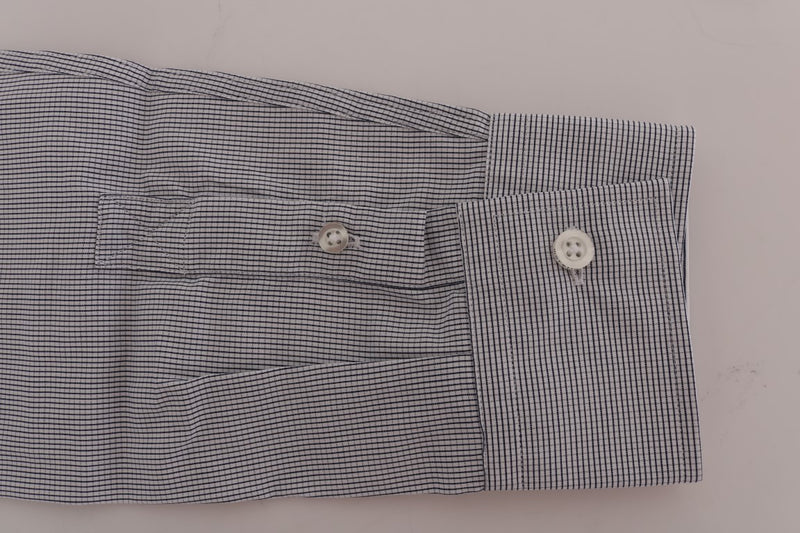 Camisa informal a cuadros azul y elegante