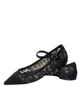 Black Taormina Lace Bellucci Flats Shoes