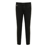 Black Cotton Jeans & Pant