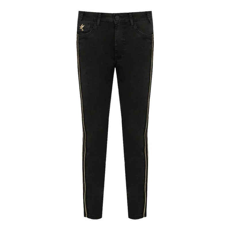 Black Cotton Jeans & Pant