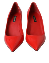 Red Patent Leather Kitten Heels Pumps Shoes