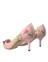 Pink Floral Crystal Bellucci Pumps Shoes