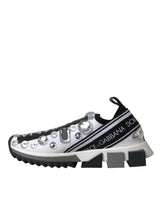 White Sorrento Crystals Sneakers Shoes