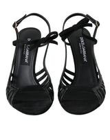 Black Sandals Stilettos Suede Strap Shoes