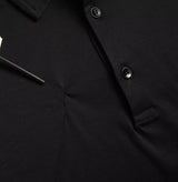 Black Logo Cotton Collared Polo Top T-shirt