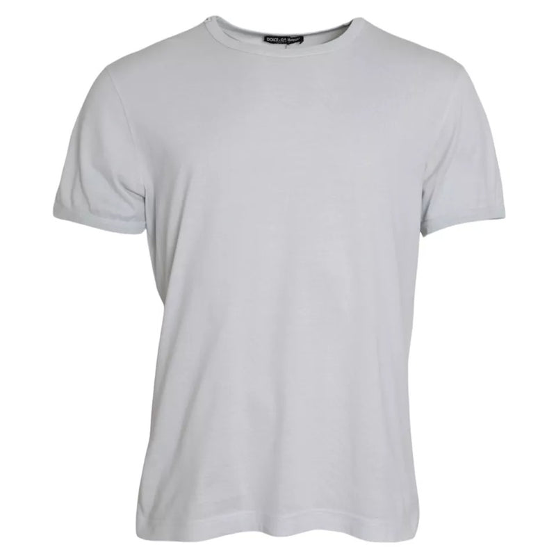 White Cotton Round Neck Short Sleeve T-shirt