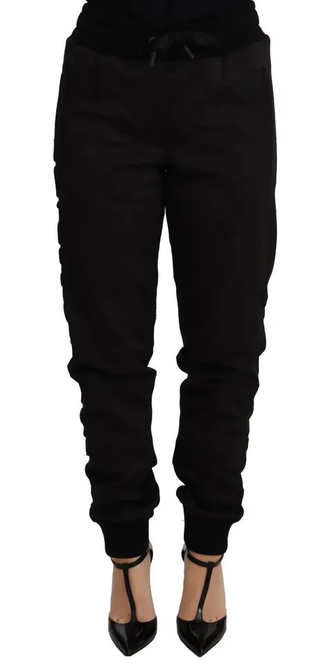 Black Jogger Women Polyester Pants