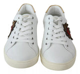 White Leather Heart Low Top Sneakers Men Shoes