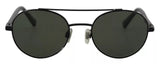 Matte Black Steel Frame Green Lens DG2245 Sunglasses