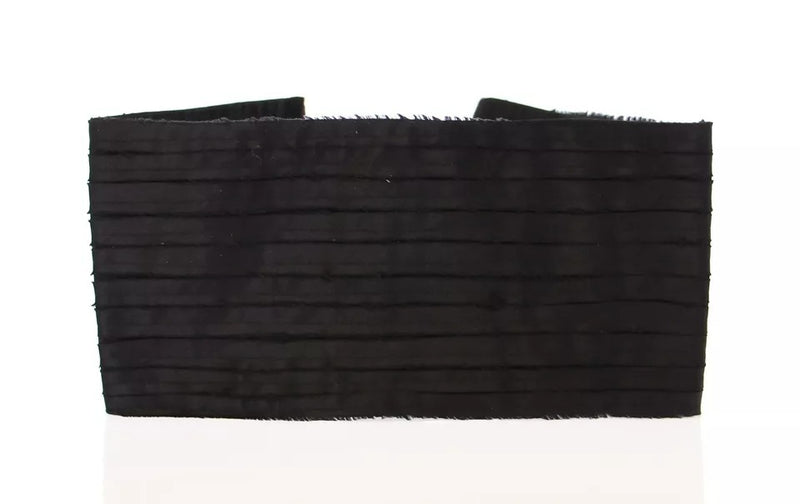 Black Silk Womens Waist Cummerbund