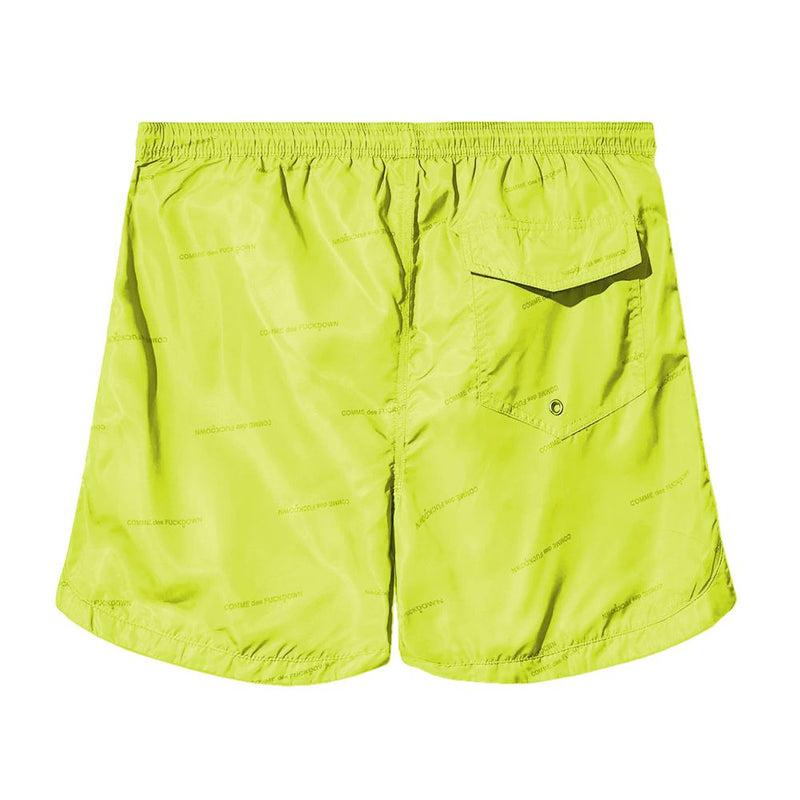 Yellow Polyester Men's Swim Shorts