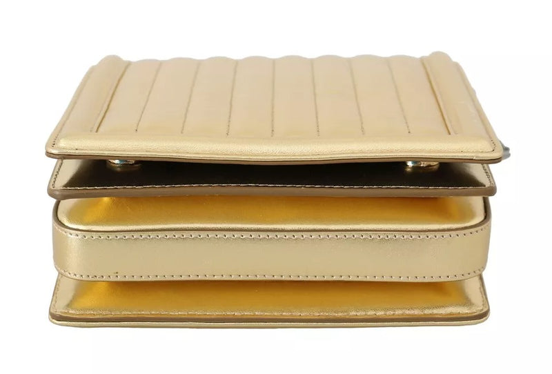 Gold Shoulder #DG GIRLS Leather Sling Clutch Purse Bag