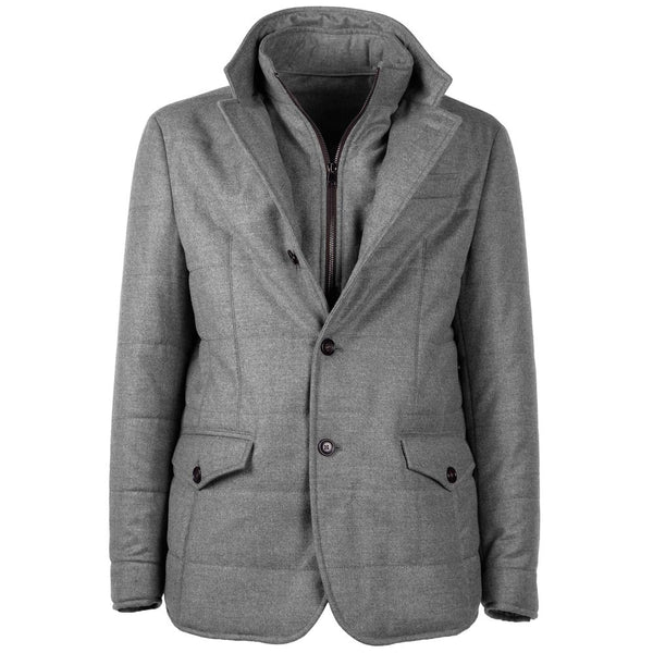 Gray Wool Men Jacket