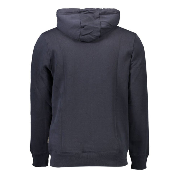 Sudadera con capucha de mezcla de algodón orgánico azul y azul