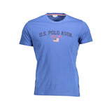 T-shirt de coton classique de l'équipage bleu