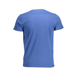 T-shirt de coton classique de l'équipage bleu