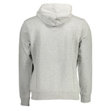 Erhöhtes graues Baumwoll -Sweatshirt mit Kapuze