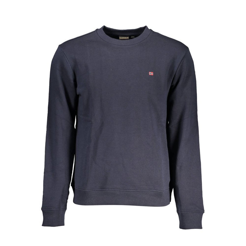 Chic Crew Neck bestickter blauer Pullover