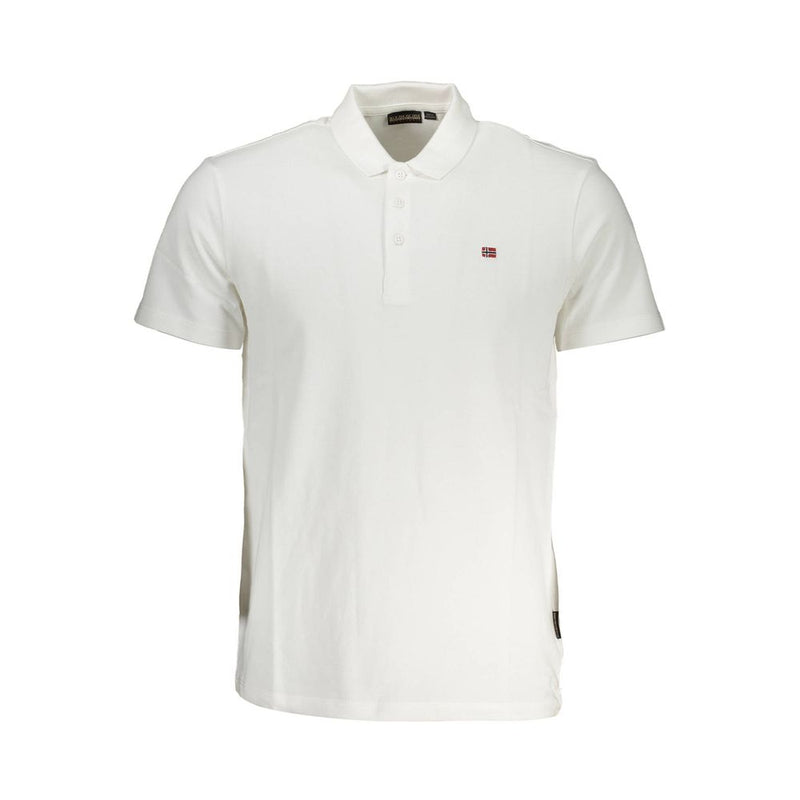 Polo blanco elegante de manga corta