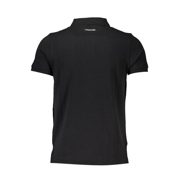 Elegantes kurzärmeliges schwarzes Polo