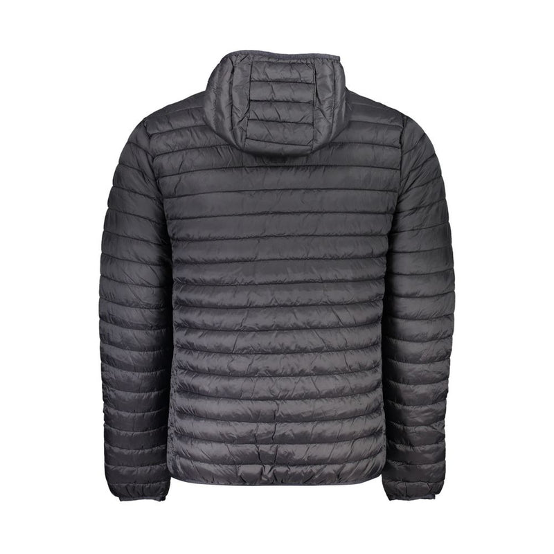 Schlanke schwarze Kapuzenjacke für raffinierten Stil