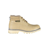 Botas con cordones beige con detalles de contraste