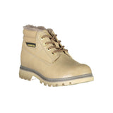 Botas con cordones beige con detalles de contraste