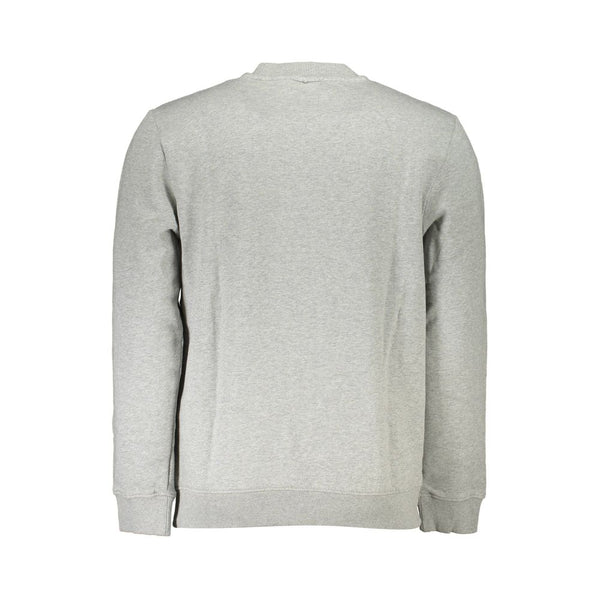 Chic Gray Crew Neck Fleece -Speatshirt