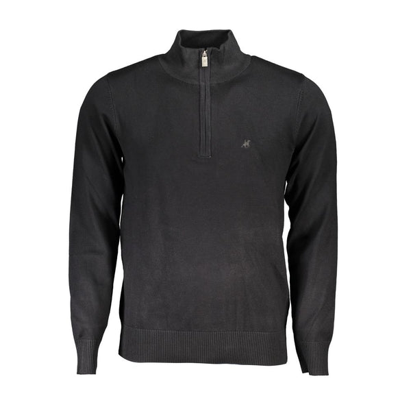 Eleganter Halbzip -Pullover mit Stickdetails