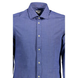 Camicia in abito di cotone in forma slim con ricamo