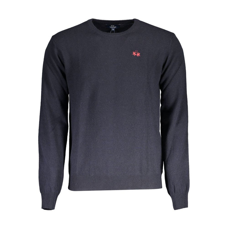 Elegant Blue Wool-Blend Sweater for Men