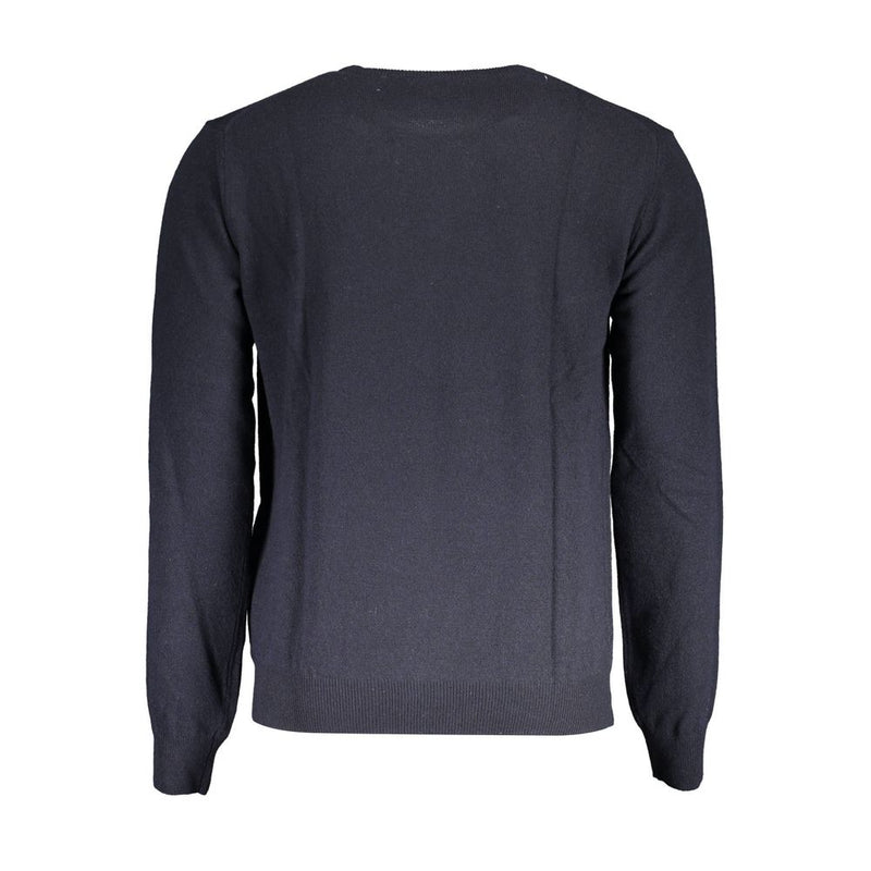 Elegant Blue Wool-Blend Sweater for Men