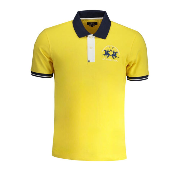 Shirt di polo di cotone giallo