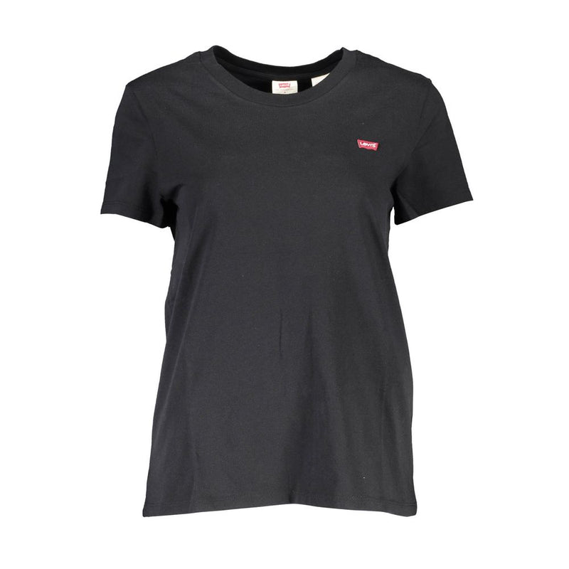 Chic Black Logo T -Shirt für die tägliche Eleganz