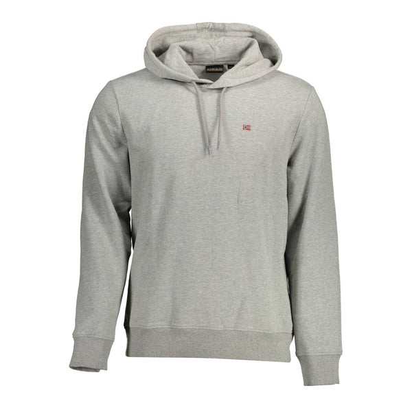 Sudadera con capucha de mezcla de algodón orgánico gris elegante