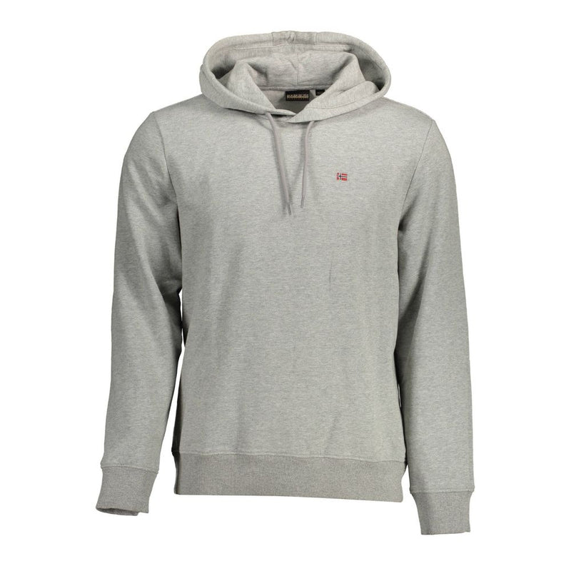 Chic Grey Organic Cotton Blend Hoodie