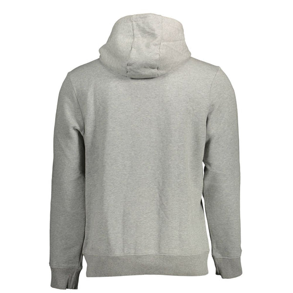 Sudadera con capucha de mezcla de algodón orgánico gris elegante