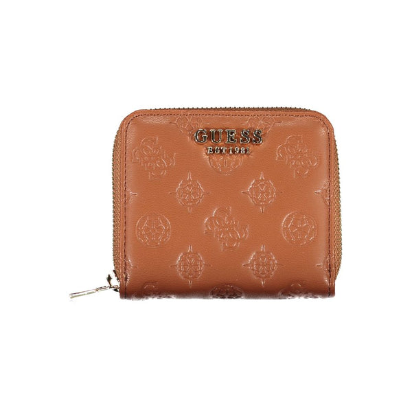 Chic Brown Contrasting Detail Wallet