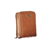 Chic Brown Contrasting Detail Wallet