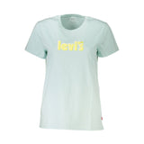 Light Blue Cotton Tops & T-Shirt